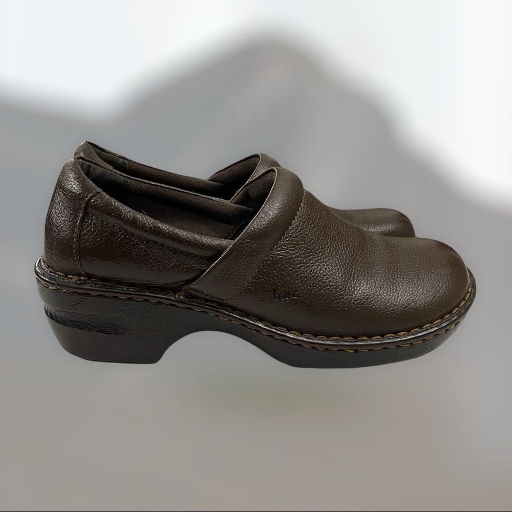 B.O.C Leather Peggy Clogs